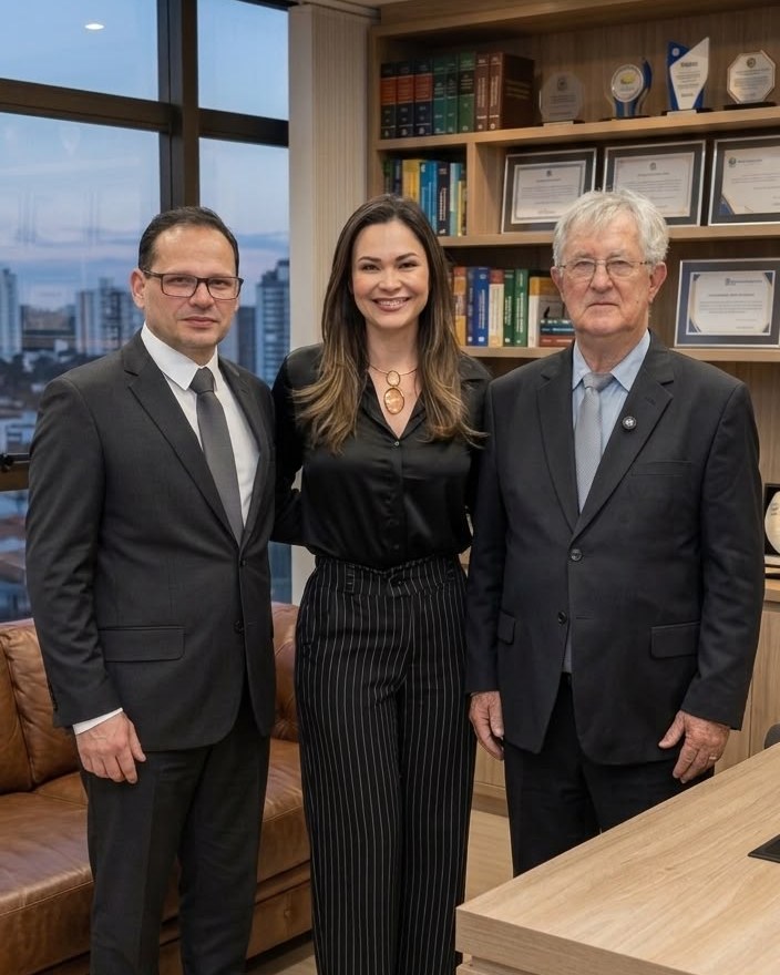 Pedro Oscar Bauer, Ângela Bauer Schünke e Juares Schünke, sócios da Bauer